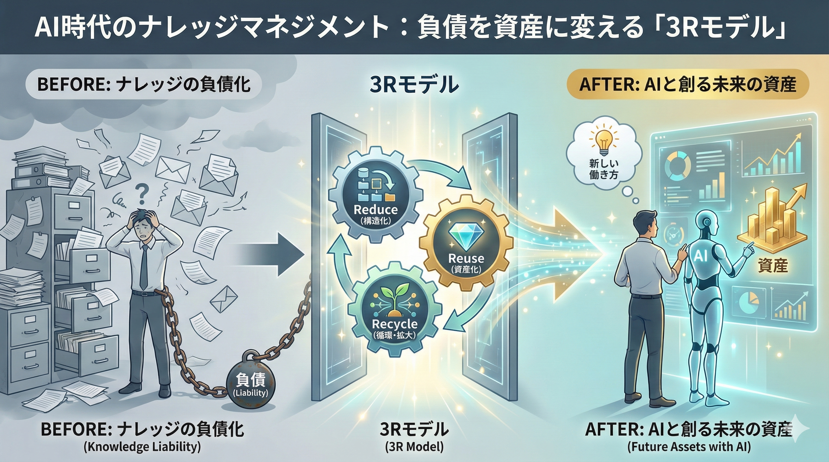 AI時代のナレッジマネジメント：負債を資産に変える「3Rモデル」という提案
