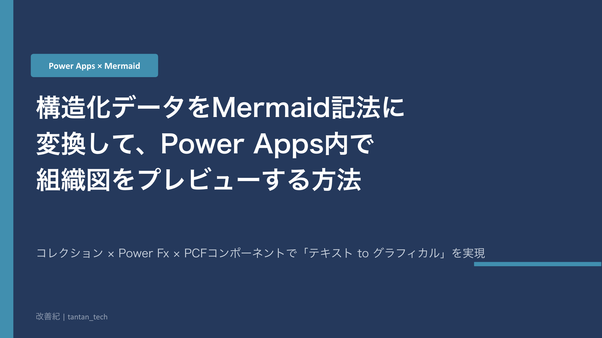 【Power Apps】構造化データをMermaid記法に変換して、アプリ内で組織図をプレビューする方法